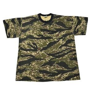Tru Spec T Shirt Mens XL Tiger Stripe Camo Short Sleeve Tactical Workwear